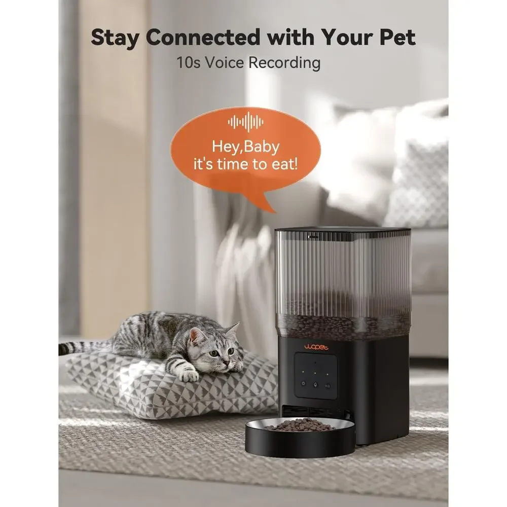 WOPET Automatic Cat or dog Feeder, WiFi with APP Control for Remote Feeding,